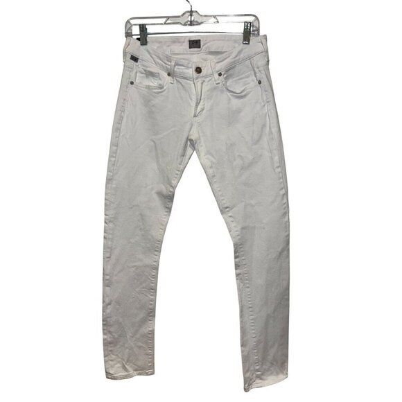 Citizens Of Humanity White Denim Jeans Womens Size 27 Slim Straight Fit Classic - Picture 1 of 9